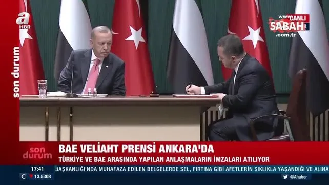 Son dakika: BAE Veliaht Prensi Zayed Türkiye'de! İki ülke arasında kritik anlaşmalar imzalandı | Video