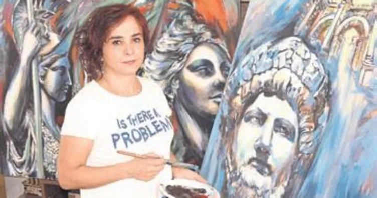 Tarihi eserleri tabloya aktardı