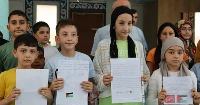 Kur'an kursu miniklerinden Filistin’e mektuplu destek #amasya