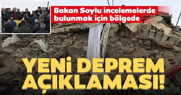 Son dakika | İçişleri Bakanı Süleyman Soylu’dan Van depremiyle ilgili yeni açıklama