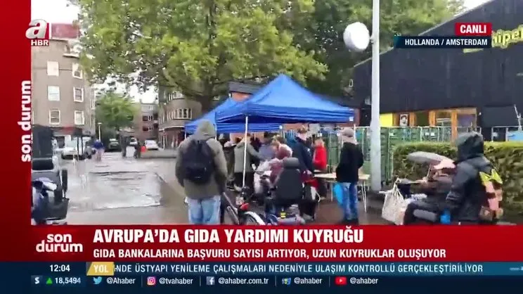 Avrupa’da gıda yardımı kuyruğu | Video