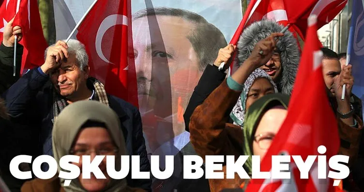 Brüksel’deki Türkler Cumhurbaşkanı Erdoğan’ı böyle bekledi