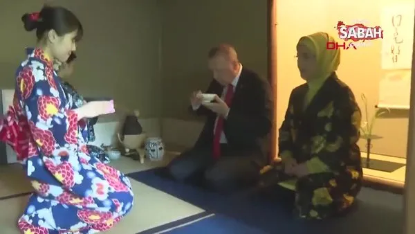 Cumhurbaşkanı Erdoğan, Japonya'da çay seremonisine katıldı