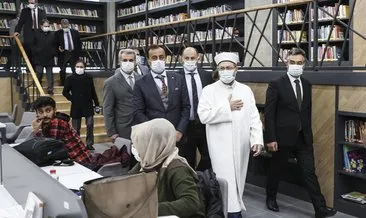 Diyanet İşleri Başkanı Erbaş, Şehit Şenay Aybüke Yalçın İl Halk Kütüphanesini ziyaret etti