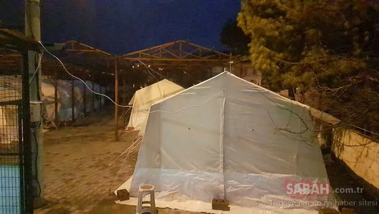 Manisa Kırkağaç’ta AFAD’ın kurduğu deprem çadırından gelin çıktı