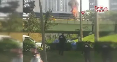 SON DAKİKA! Beşiktaş’ta İETT otobüsü alev alev yandı | Video