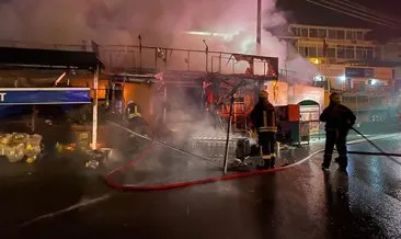 Bodrum’da market yangını #mugla
