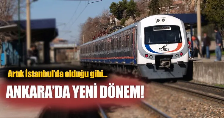 Banliyö trenlerinde de Ankarakart kullanılacak