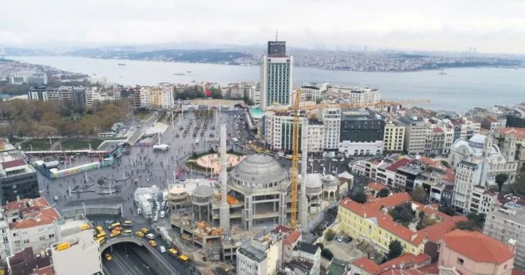 Taksim Camisi’nin betonarmesi bitiyor