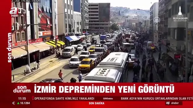 Son dakika: İzmir depreminden yeni görüntü! İşte deprem anında yaşanan dehşet anları | Video