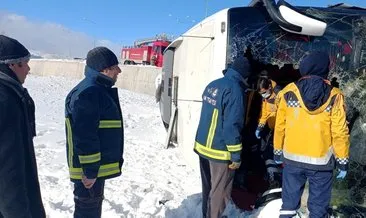 Son dakika | Van’da yolcu otobüsü devrildi: 9 yaralı