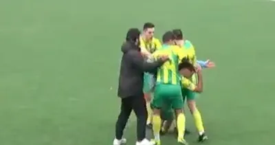 İstanbul Süper Amatör Kümede olaylı maç: Makasla rakip futbolculara saldırdı