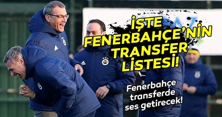 Fenerbahçe transfer taarruzuna başladı! Defans, orta saha, forvet...