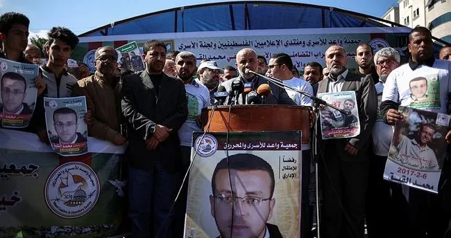 Açlık grevindeki Filistinli tutuklulara destek