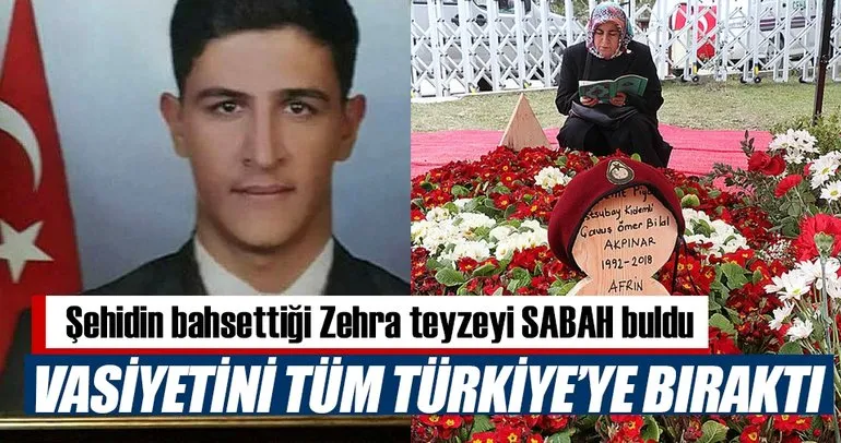 ‘Güzel yürekli evlat vasiyetini tüm Türkiye’ye bıraktı’