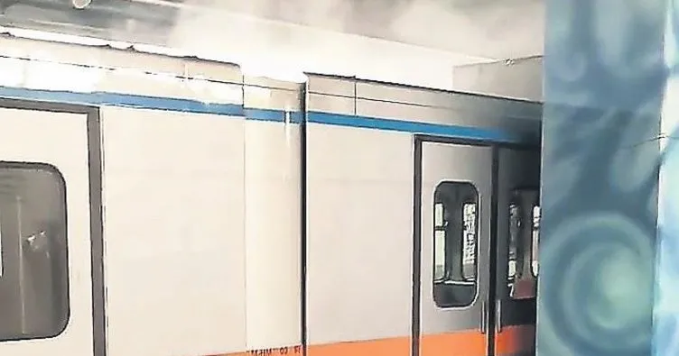 Metroda dumanlar yükseldi