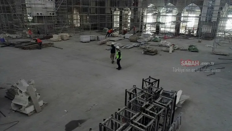 Çamlıca Camii'nin içi ilk kez görüntülendi