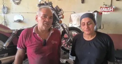 Eşine yardım için gitti, motosiklet tamircisi oldu | Video