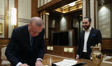 Başkan Erdoğan, El Salvador Cumhurbaşkanı Bukele’ye kitabını hediye etti