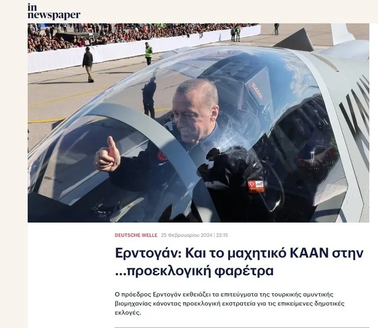 Milli Muharip Uçak KAAN Yunan basınında: Savaş alanlarına damga vurdu!