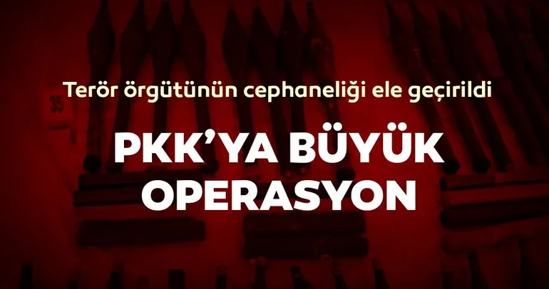 Diyarbakır’da PKK’ya büyük operasyon; Terör örgütünün cephaneliği ele geçirildi
