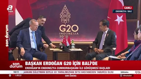 Son Dakika: Başkan Erdoğan G-20 için Bali'de | Video