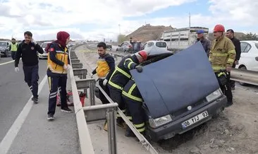 Kırıkkale'de feci kaza! Kavşakta çarpışan otomobillerden biri hurdaya döndü: 1 ölü 6 yaralı #kirikkale