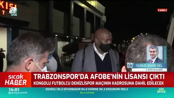 Trabzonspor'da Benik Afobe'nin lisansı çıktı | İZLE