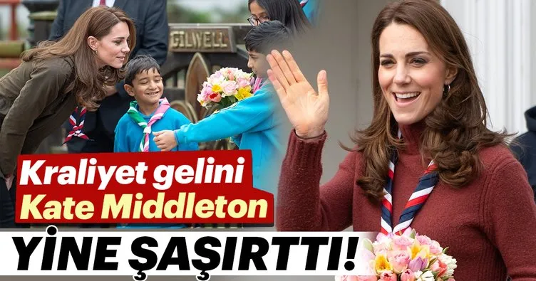 Kraliyet gelini Kate Middleton yine şaşırttı!