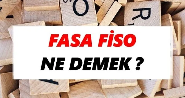 Fasa fiso Ne Demek? TDK’ya Göre Fasa fiso Sözlük Anlamı Nedir?