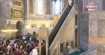 Ali Erbaş, Ayasofya Camii’nde Cuma hutbesini Filistin için okudu | Video