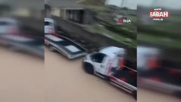 Cizre'de sele kapılan 2 vatandaş son anda böyle kurtuldu! | Video