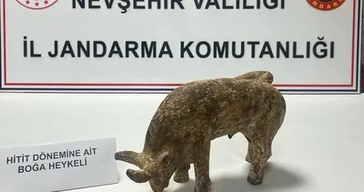 3 bin yıllık boğa heykeli ele geçirildi
