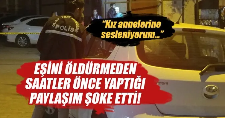 Eşini öldürmeden önce video çekip paylaşmış