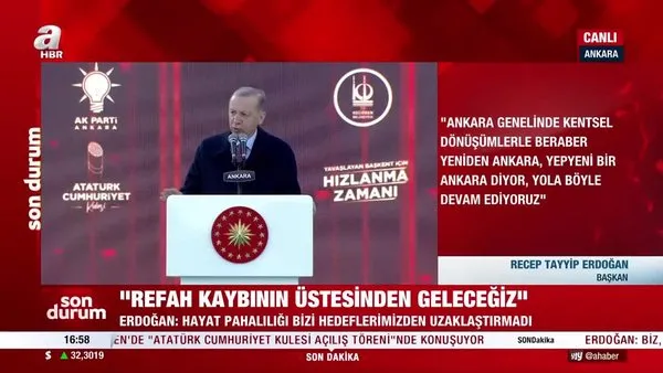 Başkan Erdoğan’dan Atatürk Cumhuriyet Kulesi Açılış Töreni'nde önemli açıklamalar | Video