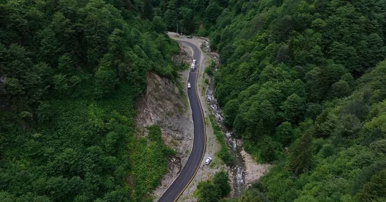 Santa Harabeleri yolu yenilendi