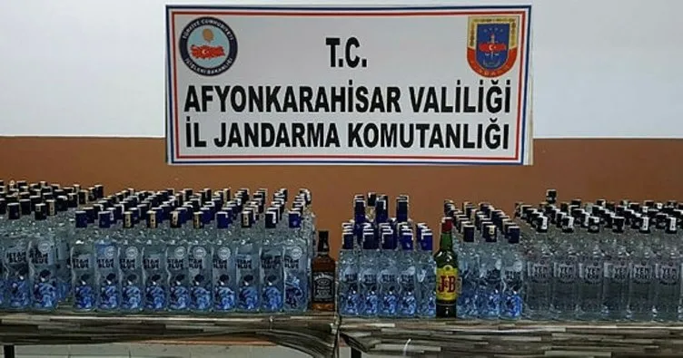 Jandarma 254 şişe kaçak içki ele geçirdi
