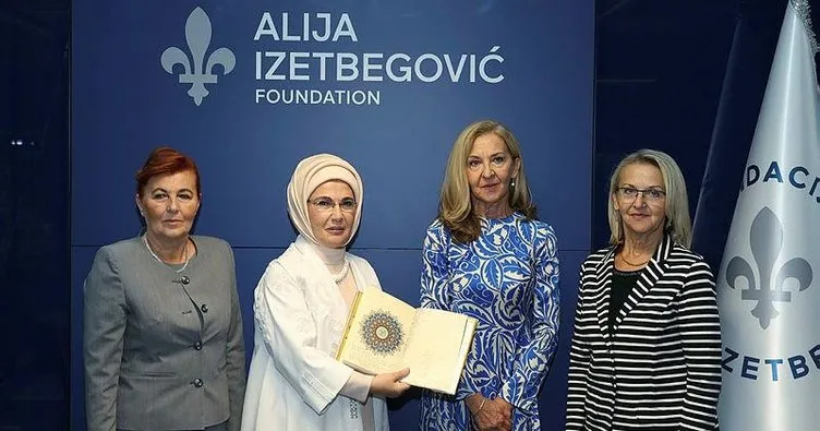Emine Erdoğan, Bosna Hersek’te Aliya İzzetbegoviç Vakfı’nı ziyaret etti