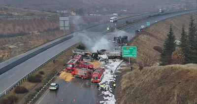 Gaziantep’te 3 tır birbirine girdi! Ortalık savaş alanına döndü