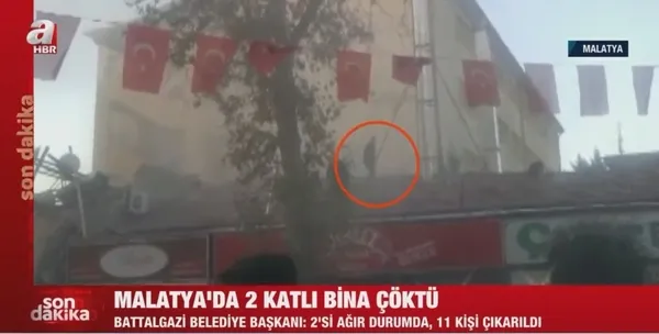 Malatya'da çöken binadan kendi imkanlarıyla çıktı! Şoku atlatamayan vatandaş kamerada - 2