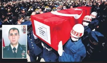 Şehit üsteğmene veda