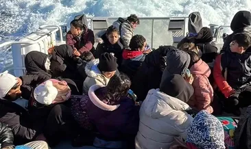 44 düzensiz göçmen karada mahsur kaldı