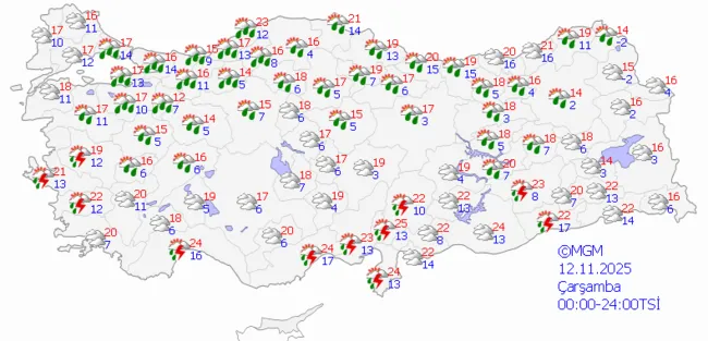 Son dakika: İstanbul ve birçok il için sağanak ve gök gürültü sağanak alarmı! 4 gün boyunca etkili olacak