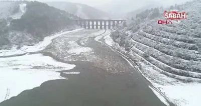 Son Dakika: İstanbul’da kar yağışı sonrası dolmaya başlayan barajlar havadan böyle görüntülendi | Video