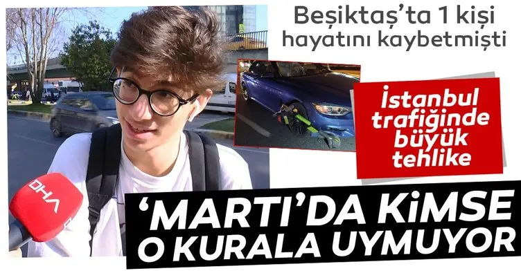 İstanbul trafiğinde büyük tehlike! ’Martı’ scooterda kimse o kurala uymuyor