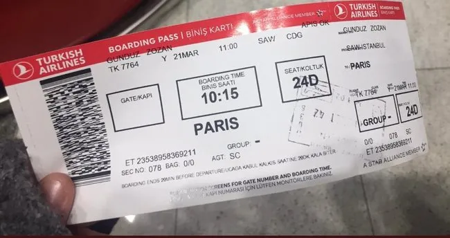 Fransa gidişEn ucuz uçak bileti 42,460 Gönderen - Gökyüzü Bilet