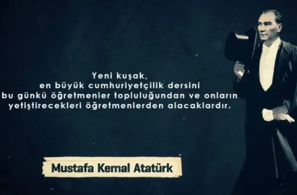 ataturk un ogretmenler ile ilgili