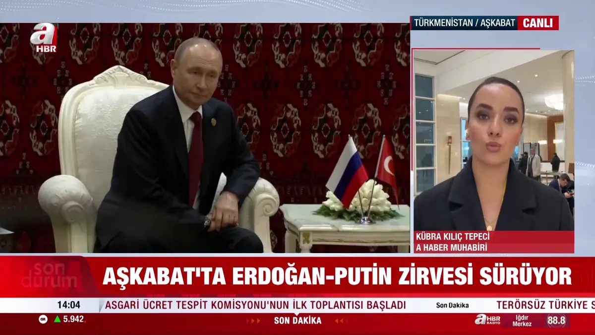 Türkmenistan’da kritik zirve! Cumhurbaşkanı Erdoğan ile Rusya lideri Putin ile görüştü videosunu izle Türkmenistan’da kritik zirve! Cumhurbaşkanı Erdoğan ile Rusya lideri Putin ile görüştü videosunu izle