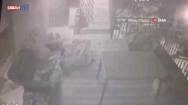 Soba külünün yangın çıkardığı yangın kamerada | Video