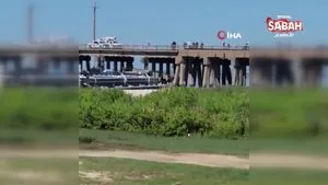 ABD’de mavna köprüye çarptı | Video
